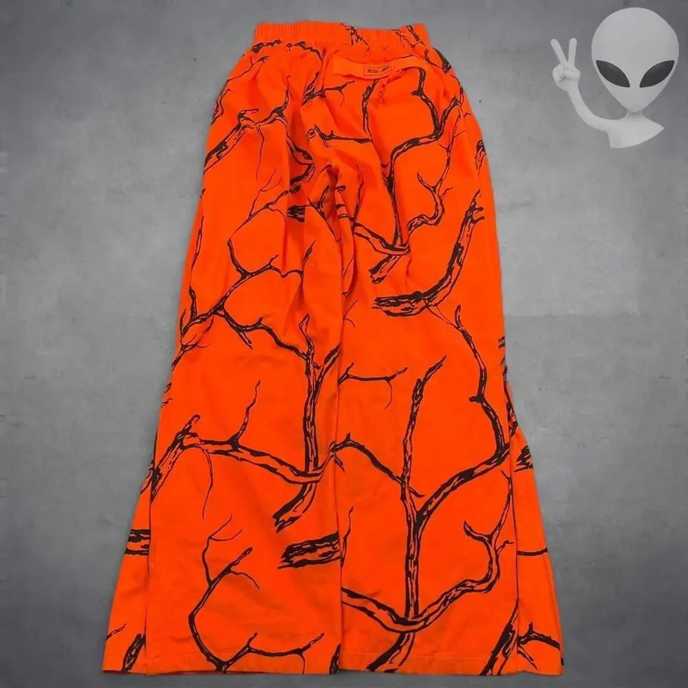 Game hide Hush Hide Pants Blaze Orange Large Camo Hunting Vintage Flared Bootcut - Picture 2 of 8